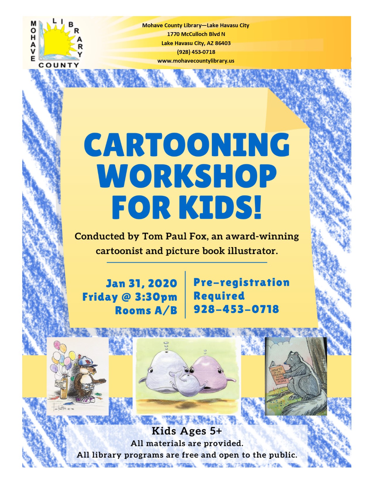 Cartooning Workshop for Kids